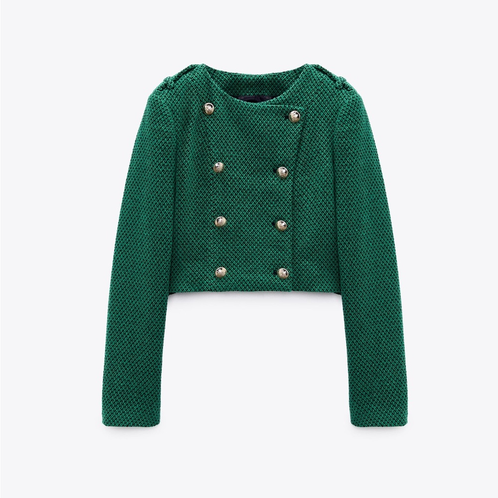 Zara Textured weave jacket - Picture 7 of 8